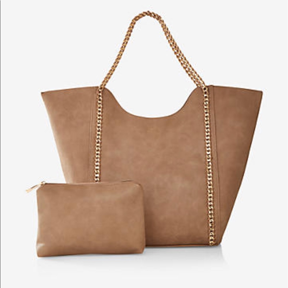 Express Chain Tote in Tan